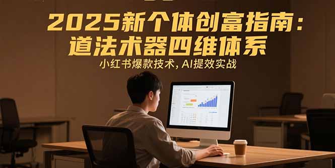 2025新个体创富指南：道法术器四维体系，小红书爆款技术，AI提效实战-校睿铺