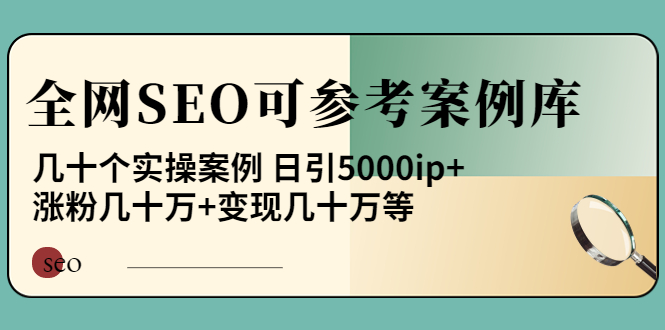 全网SEO可参考案例库，几十个实操案例 日引5000ip+涨粉百W+变现几十W等!-校睿铺