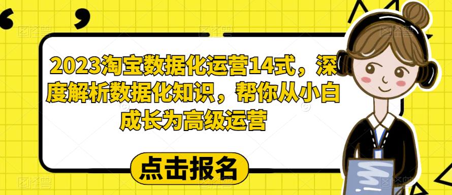 《2023淘宝数据化-运营 14式》，深度解析数据化知识，帮你从小白成长为高级运营-校睿铺