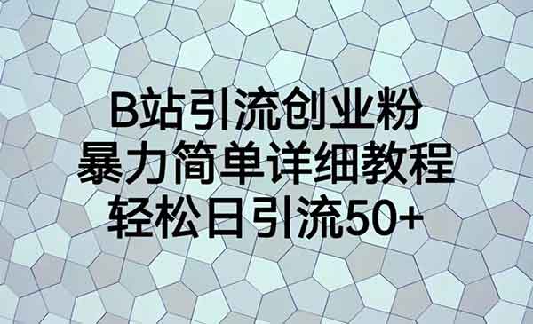 B站引流创业粉，暴力简单详细教程，轻松日引流50+-校睿铺