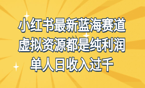 《小红书最新蓝海赛道》单人日收入过千-校睿铺