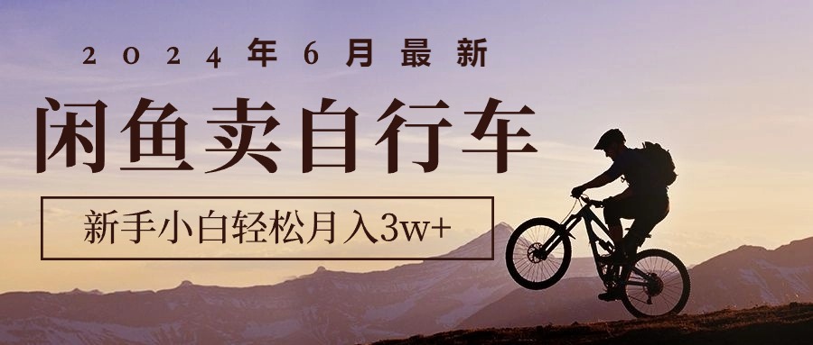 （10915期）2024年6月最新闲鱼卖自行车，新手小白轻松月入3w+项目-校睿铺