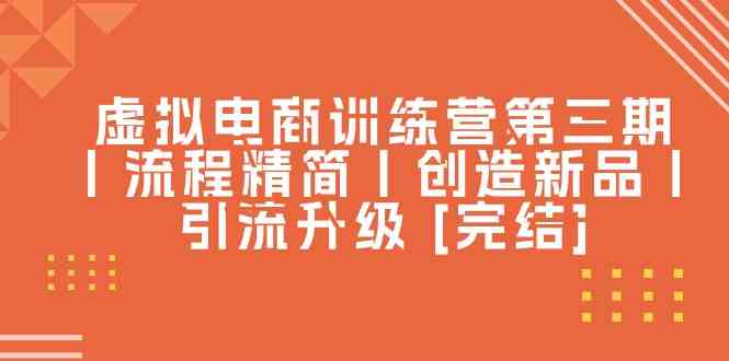 虚拟电商训练营第三期丨流程精简丨创造新品丨引流升级 [完结]-校睿铺