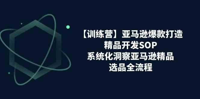 亚马逊爆款打造之精品开发SOP【训练营】，系统化洞察亚马逊精品选品全流程-校睿铺