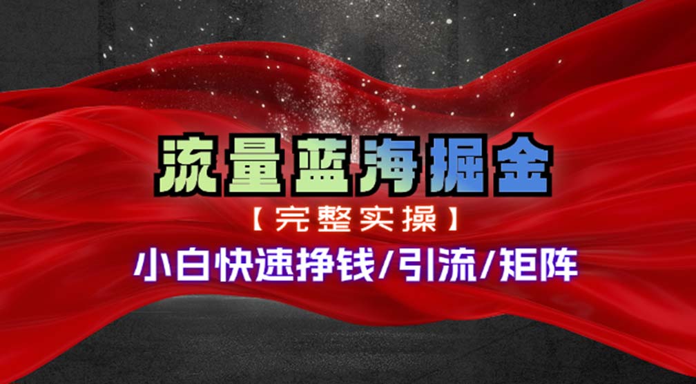 （11302期）热门赛道掘金_小白快速入局挣钱，可矩阵【完整实操】-校睿铺