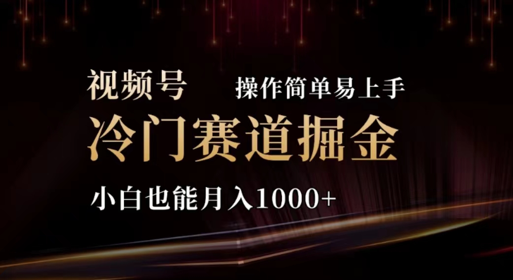 （11378期）2024视频号冷门赛道掘金，操作简单轻松上手，小白也能月入1000+-校睿铺