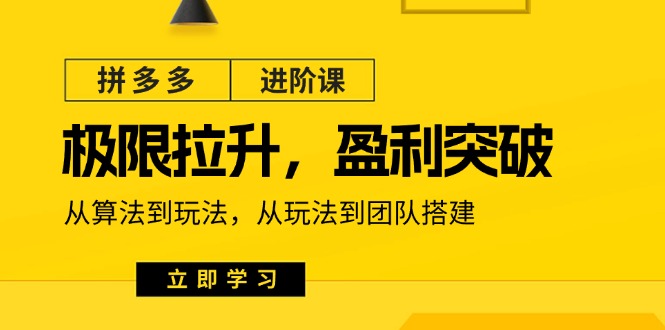 （11435期）拼多多·进阶课：极限拉升/盈利突破：从算法到玩法 从玩法到团队搭建-18节-校睿铺