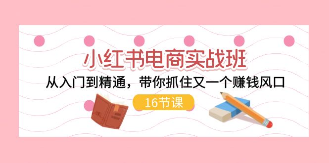 （11533期）小红书电商实战班，从入门到精通，带你抓住又一个赚钱风口（16节）-校睿铺