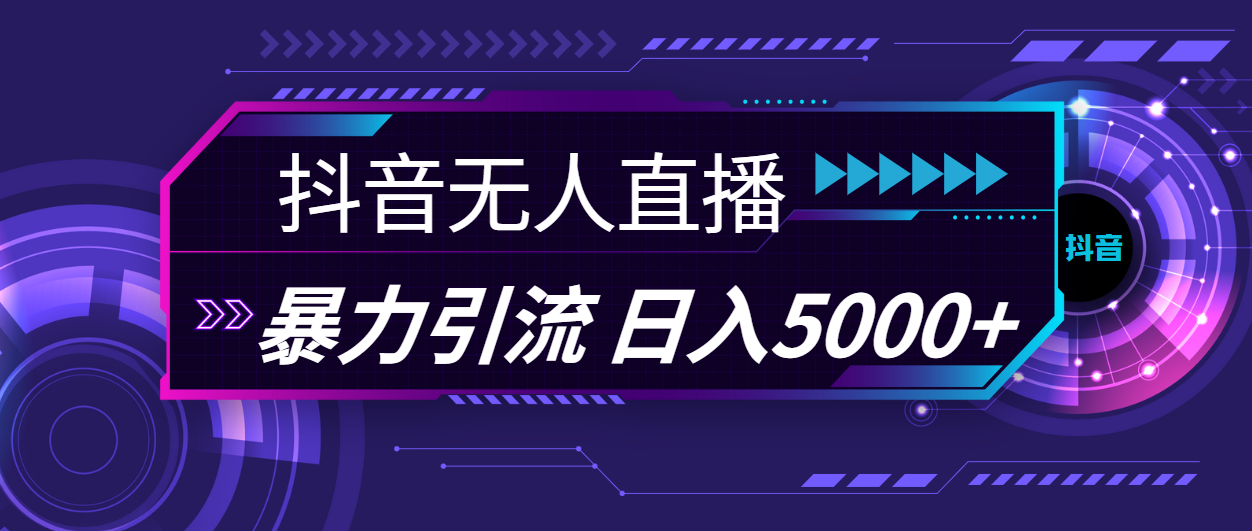 （11709期）抖音无人直播，暴利引流，日入5000+-校睿铺