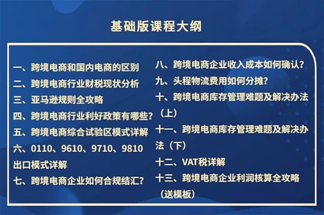 图片[2]-（12047期）跨境电商-财务入门课：7大技术+5大技能（14节课）-校睿铺