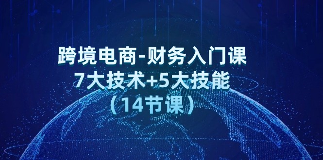 （12047期）跨境电商-财务入门课：7大技术+5大技能（14节课）-校睿铺