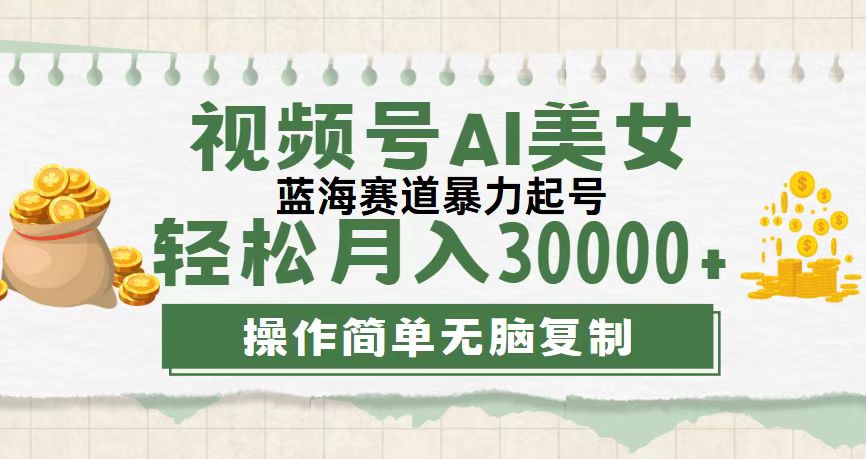 （12087期）视频号AI美女跳舞，轻松月入30000+，蓝海赛道，流量池巨大，起号猛，无…-校睿铺