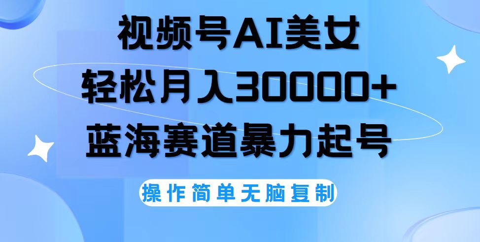 （12125期）视频号AI美女跳舞，轻松月入30000+，蓝海赛道，流量池巨大，起号猛，无…-校睿铺