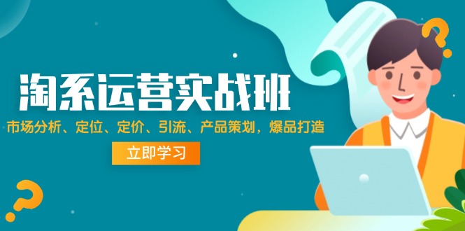 （12186期）淘系运营实战班：市场分析、定位、定价、引流、产品策划，爆品打造-校睿铺