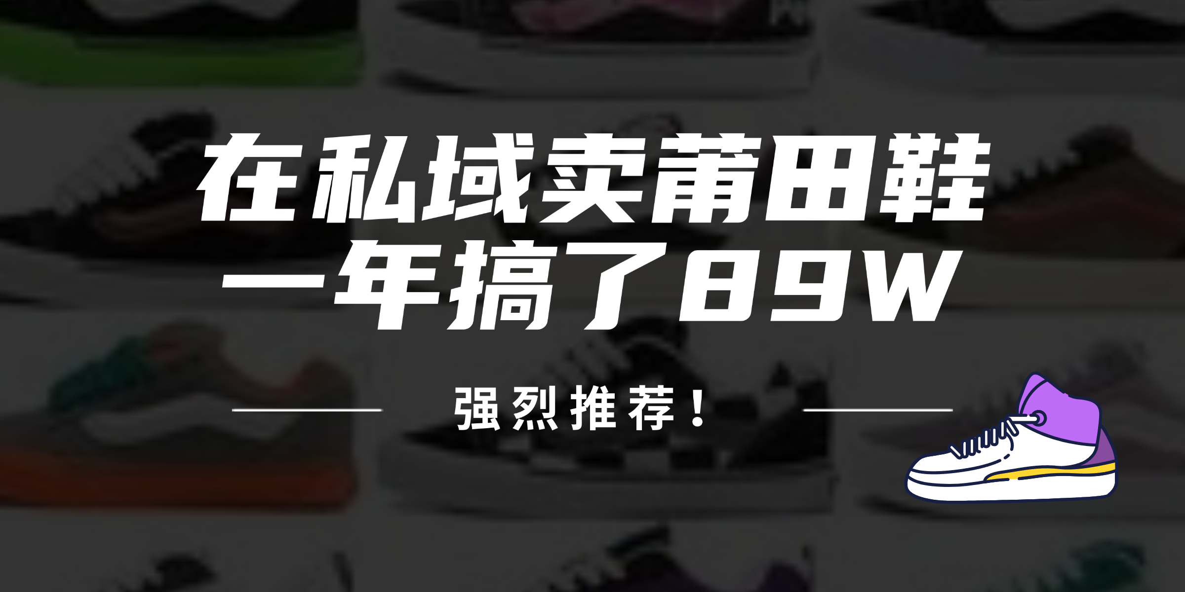 （12370期）24年在私域卖莆田鞋，一年搞了89W，强烈推荐！-校睿铺