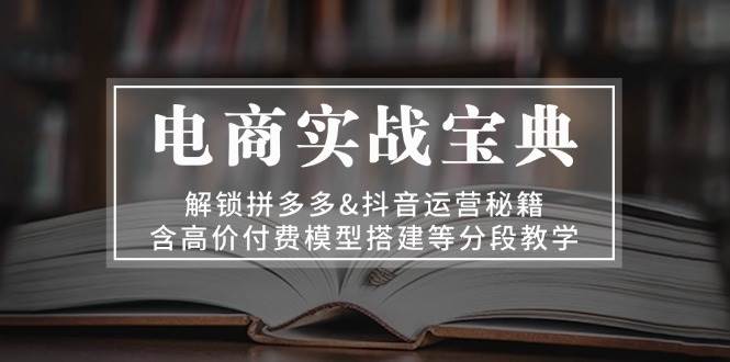 （13195期）电商实战宝典 解锁拼多多&抖音运营秘籍 含高价付费模型搭建等分段教学-校睿铺