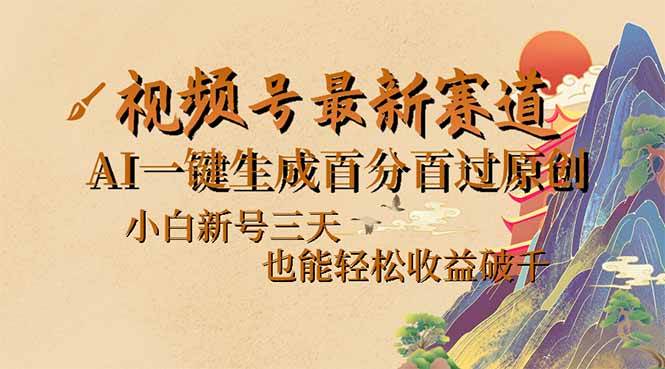 （14363期）视频号最新爆火赛道，AI一键生成百分百过原创，小白新号三天，也能轻松…-校睿铺