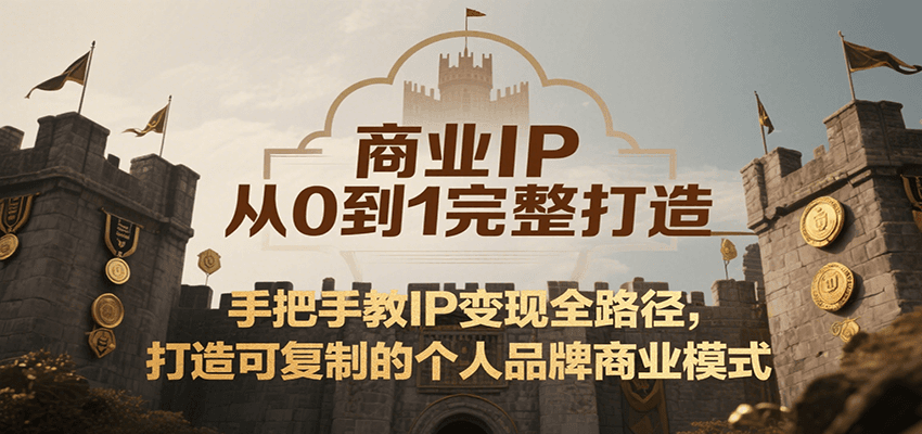 图片[1]-商业IP从0到1完整打造，手把手教IP变现全路径，打造可复制的个人品牌商业模式-校睿铺