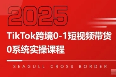 TikTok跨境0-1短视频带货，系统拆解TikTok跨境带货全链路，实现跨境可持续盈利-校睿铺