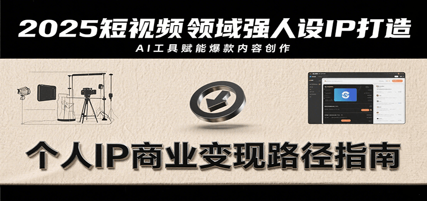 2025短视频领域强人设IP打造，结合爆款案例与AI工具应用，从个人出镜到商业成交转化-校睿铺