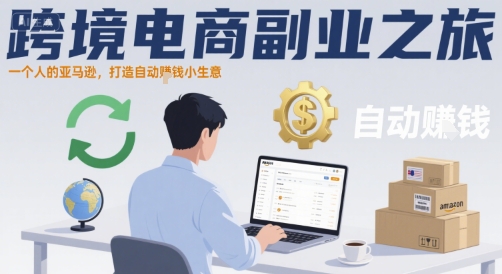 跨境电商副业之旅，一个人的亚马逊，打造自动賺钱小生意-校睿铺