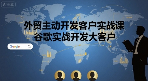 外贸主动开发客户实战课，谷歌实战开发大客户-校睿铺