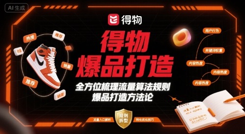 得物爆品打造，全方位梳理得物流量算法规则爆品打造规则-校睿铺
