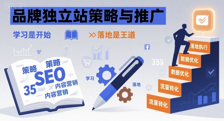 品牌独立站策略与推广，学习是开始，落地是王道-校睿铺