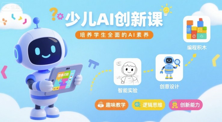 少儿AI创新课，培养学生全面的AI素养-校睿铺