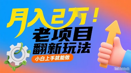 月入2W！老项目翻新玩法，小白上手就能做，非常容易上手-校睿铺