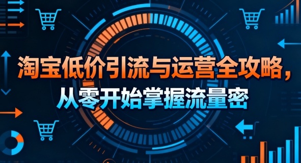 淘宝低价引流与运营全攻略，从零开始掌握流量密码-校睿铺