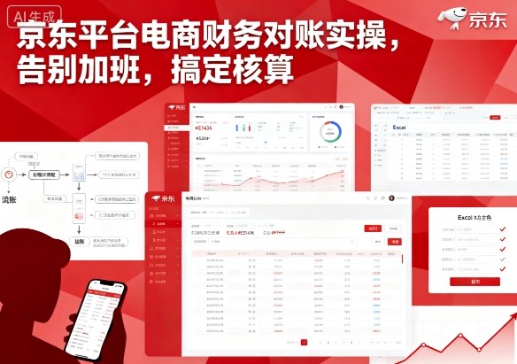 京东平台电商财务对账实操，告别加班，搞定核算-校睿铺