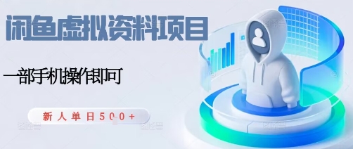 闲鱼虚拟资料项目，每天一小时，新人日入5张-校睿铺