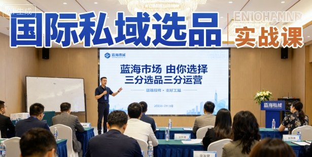 国际私域选品实战课，蓝海市场由你选择，七分选品三分运营-校睿铺