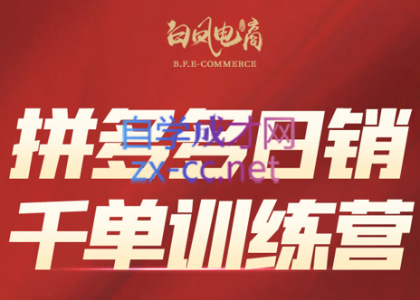 白凤电商·拼多多日销千单训练营(更新9月)-校睿铺