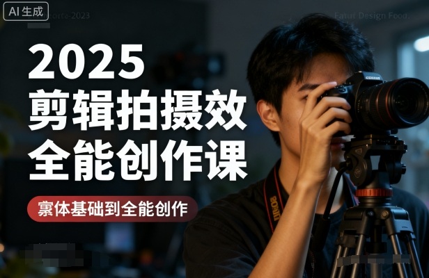 2025剪辑拍摄特效全能创作课，零基础到全能创作-校睿铺
