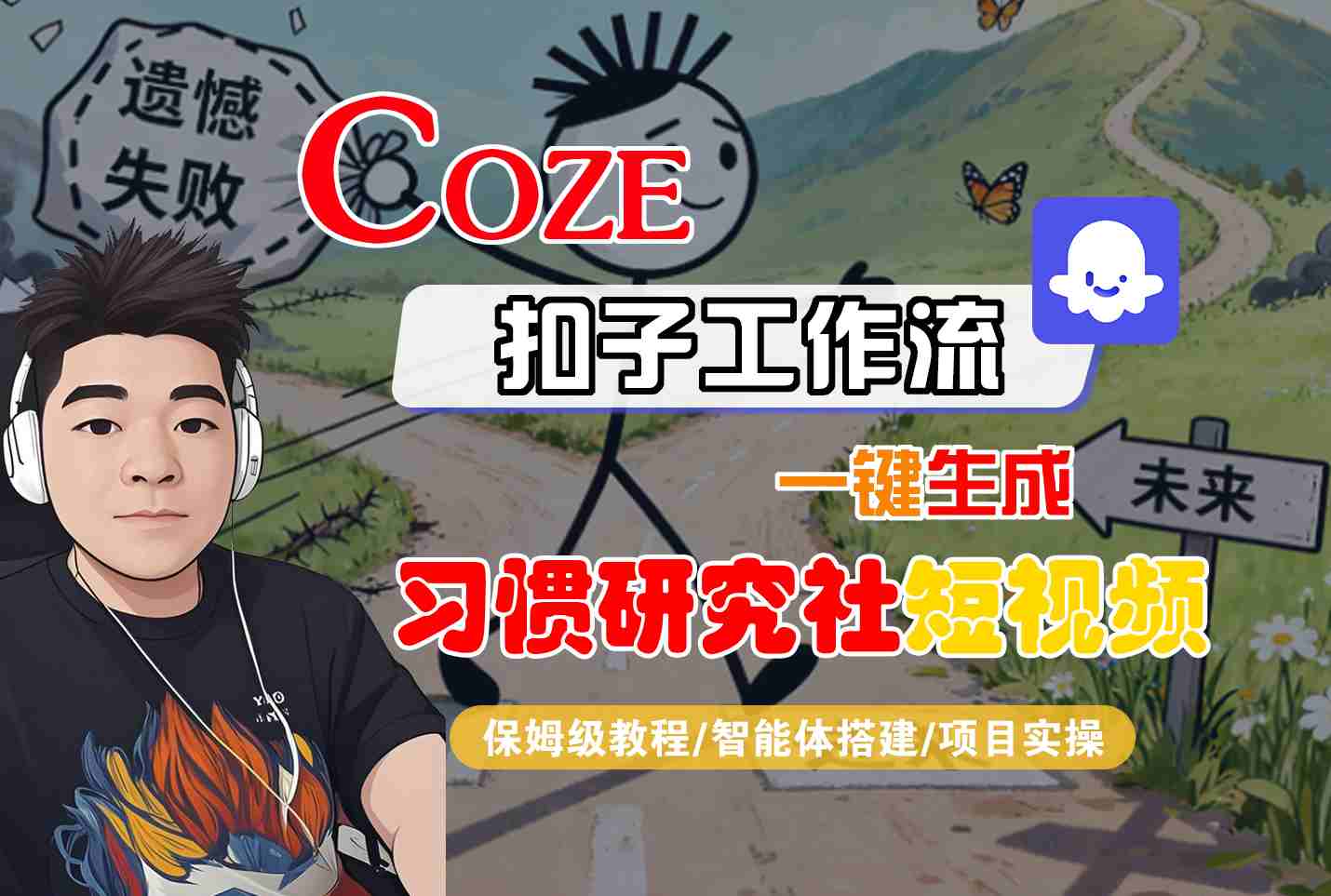 Coze扣子智能体工作流一键生成“习惯研究社“短视频，全流程保姆级教学-校睿铺