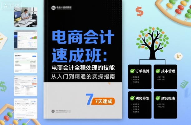 电商会计速成班，电商会计全程处理的技能-校睿铺