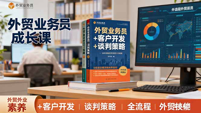 外贸业务员成长课：职业素养+客户开发+谈判策略、掌握全流程外贸技能-校睿铺