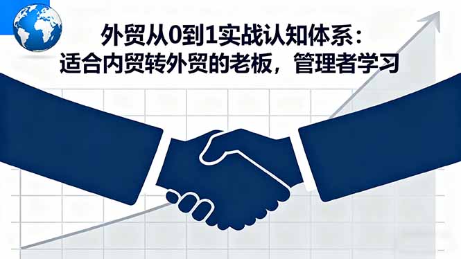 外贸从0到1实战认知体系：适合内贸转外贸的老板，管理者学习-校睿铺