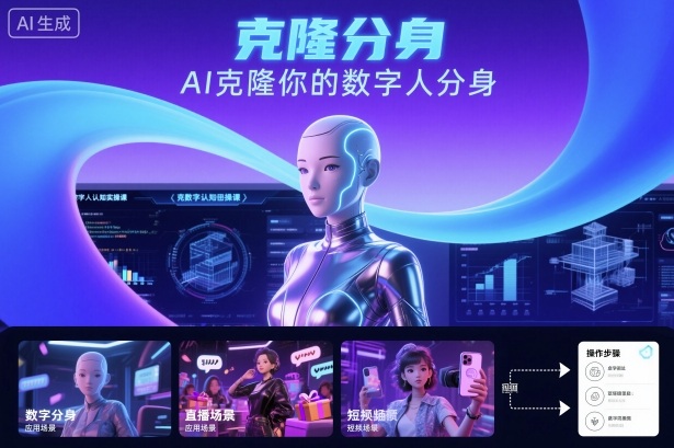 AI数字人认知实操课，克隆你的数字人分身-校睿铺