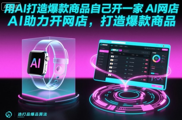 用AI打造爆款商品自己开一家AI网店，AI助力开网店，打造爆款商品-校睿铺