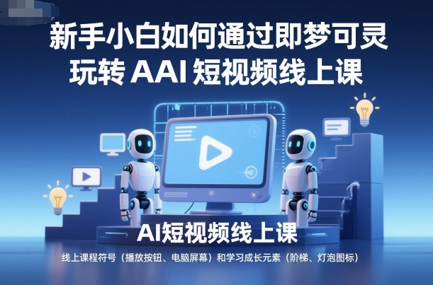 新手小白如何通过即梦可灵玩转AI短视频线上课-校睿铺