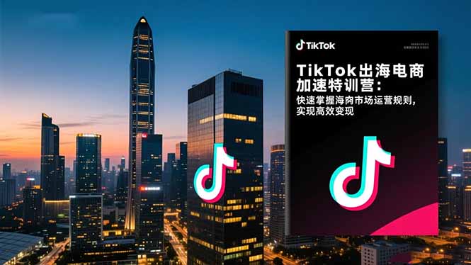 TikTok出海电商加速特训营：快速掌握海外市场运营规则，实现高效变现-校睿铺
