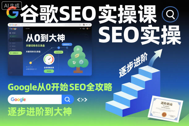 谷歌SEO实操课，Google从0开始SEO全攻略，逐步进阶到大神-校睿铺