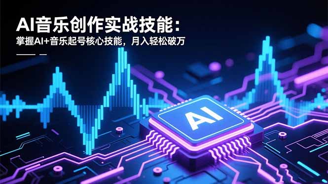AI音乐创作实战技能：掌握AI+音乐起号核心技能，月入轻松破万-校睿铺
