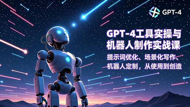 GPT-4工具实操与机器人制作实战课：提示词优化、场景化写作、机器人定制，从使用到创造-校睿铺