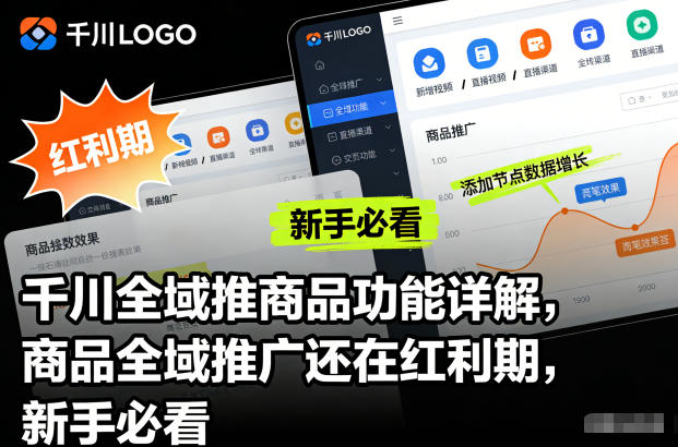 千川全域推商品功能详解，商品全域推广还在红利期，新手必看-校睿铺