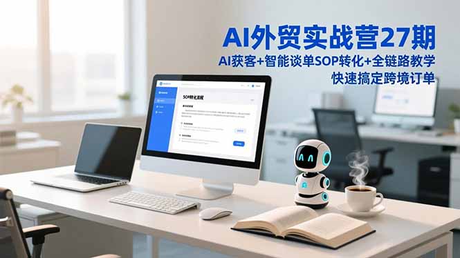 AI外贸实战营27期，AI获客+智能谈单+SOP转化+全链路教学，快速搞定跨境订单-校睿铺