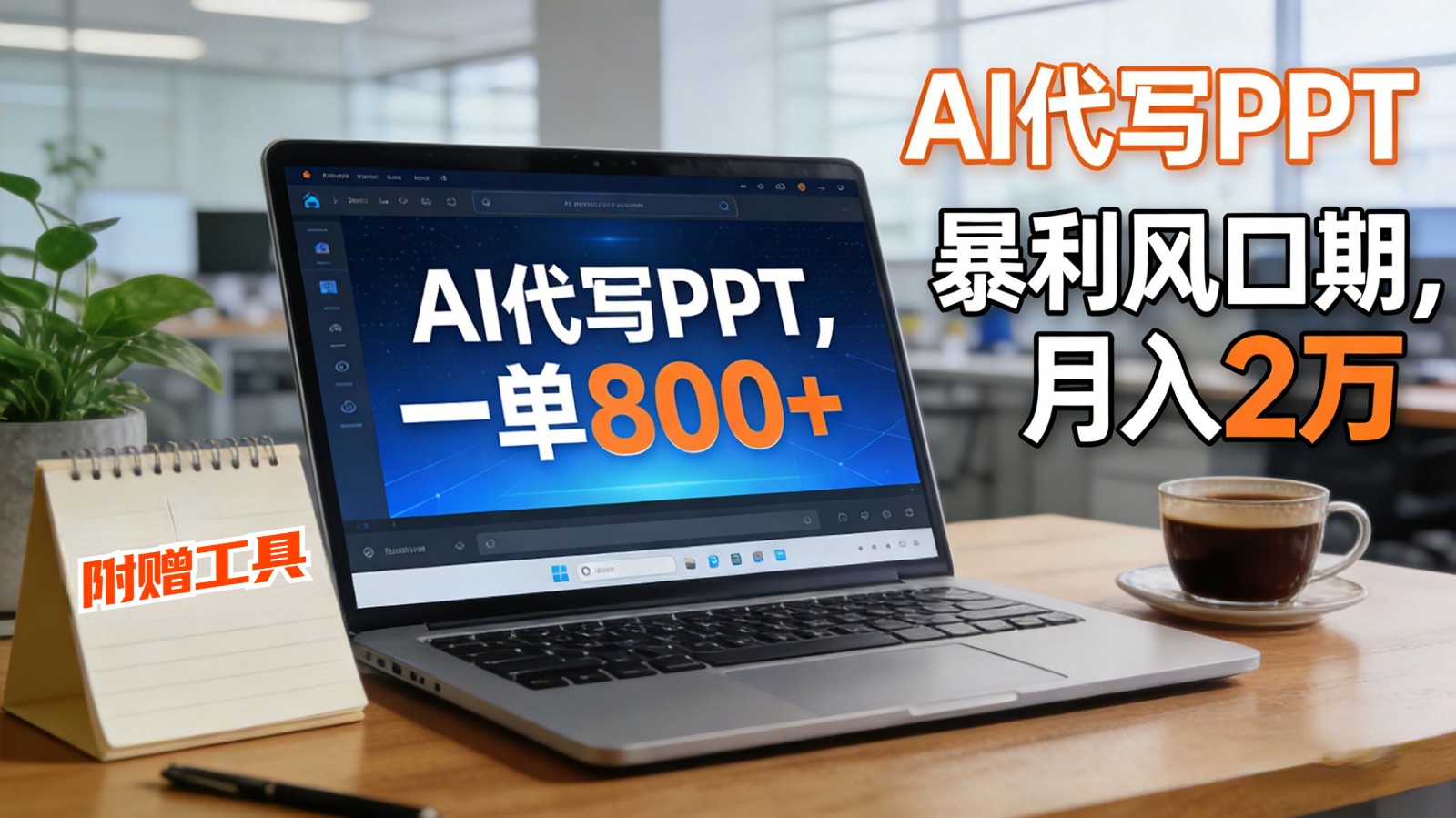 AI 代写做 PPT！一单狂赚 800+，风口期月入 2 万(工具 + 提示词直接送)-校睿铺